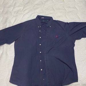 Poplin Shirt by Polo in Navy